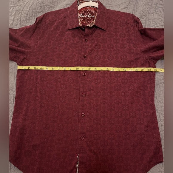 Red Robert Graham Casual Button Down Shirt Classic Fit - Picture 6 of 8